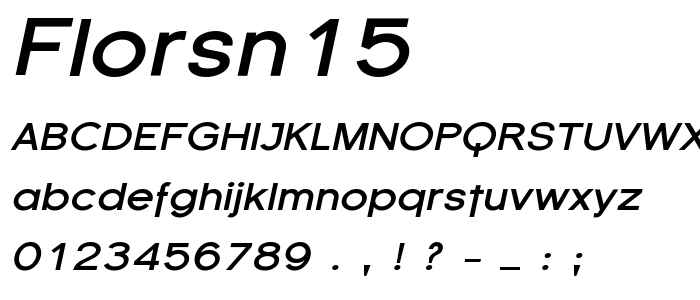 Florsn15 font