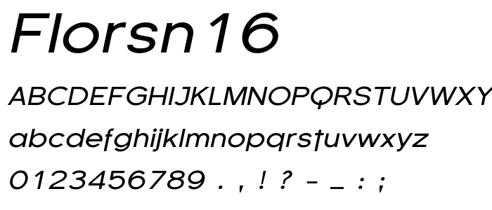 Florsn16 font