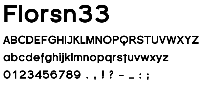 Florsn33 font