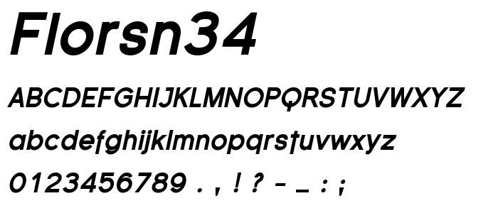 Florsn34 font