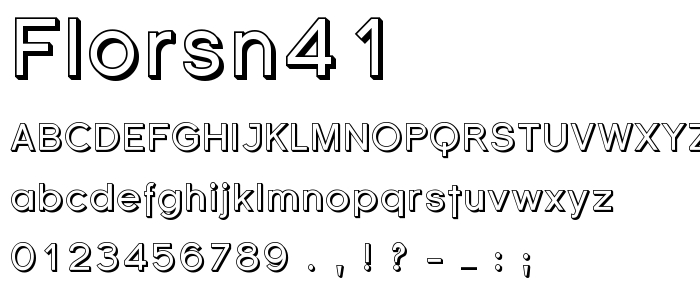 Florsn41 font