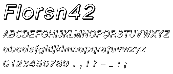 Florsn42 font