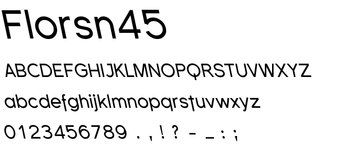 Florsn45 font