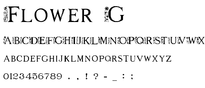 Flower_G font