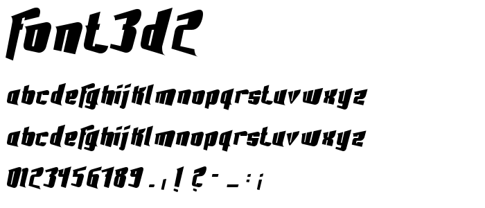 Font3d2 font