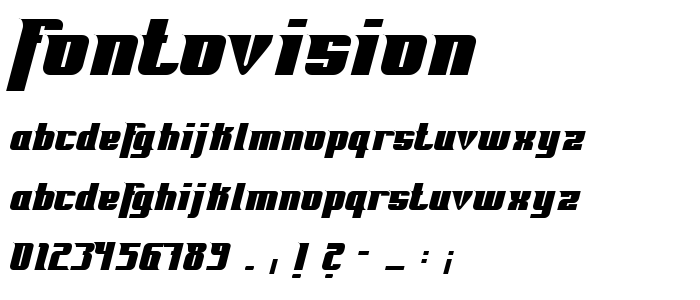 Fontovision font