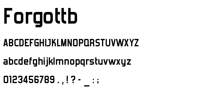 Forgottb font