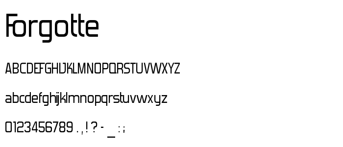 Forgotte font