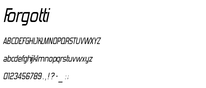 Forgotti font