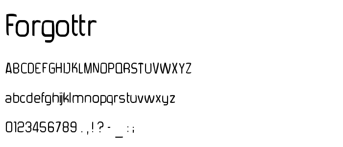 Forgottr font