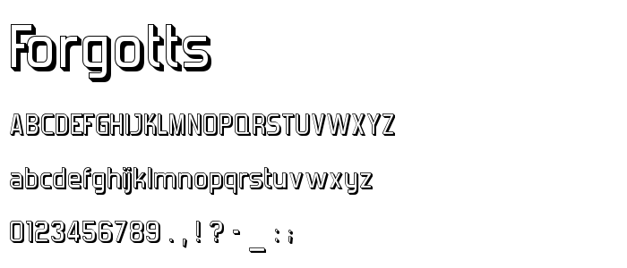 Forgotts font