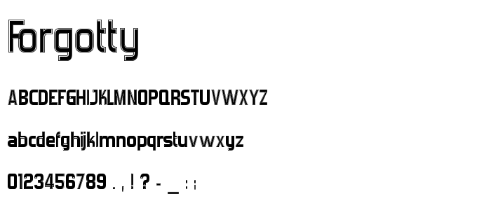 Forgotty font