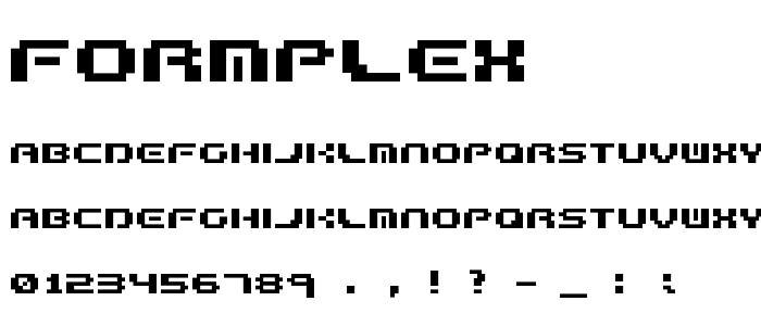 Formplex font