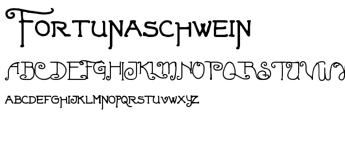 Fortunaschwein font