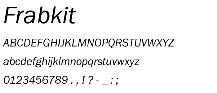 Frabkit font