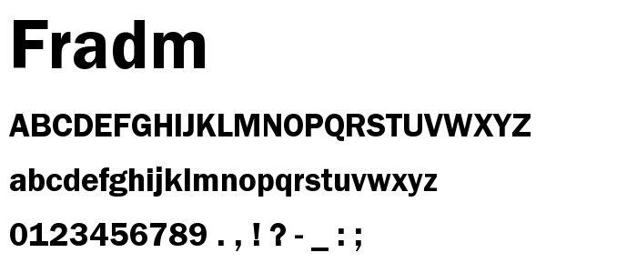 Fradm font