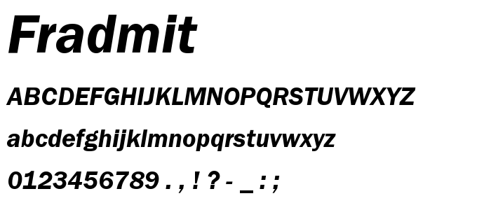 Fradmit font