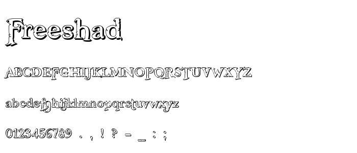 Freeshad font
