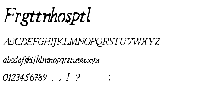 Frgttnhosptl font