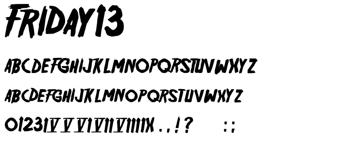 Friday13 font