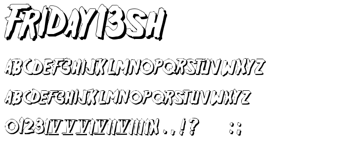 Friday13sh font