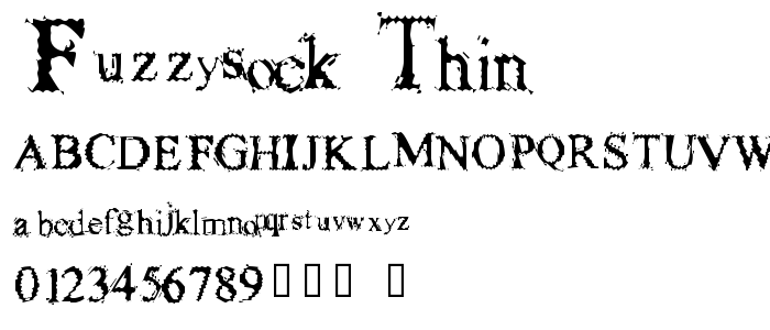 Fuzzysock_Thin font