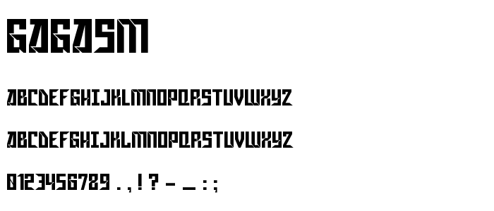 Gagasm font