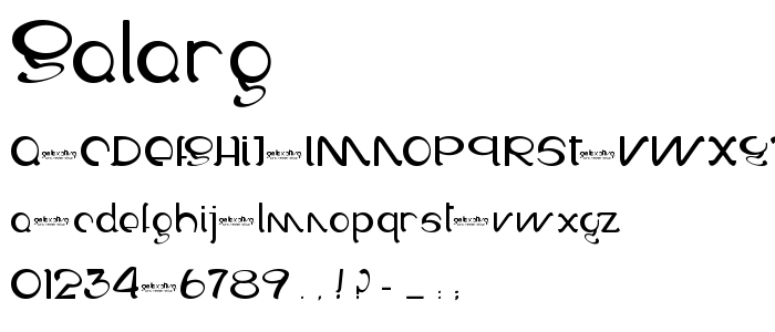 Galarg font