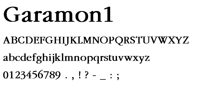 Garamon1 font