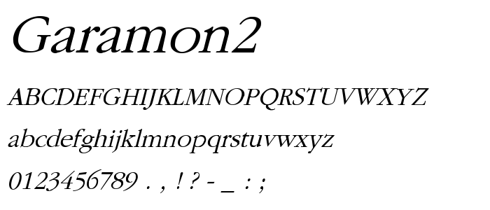 Garamon2 font