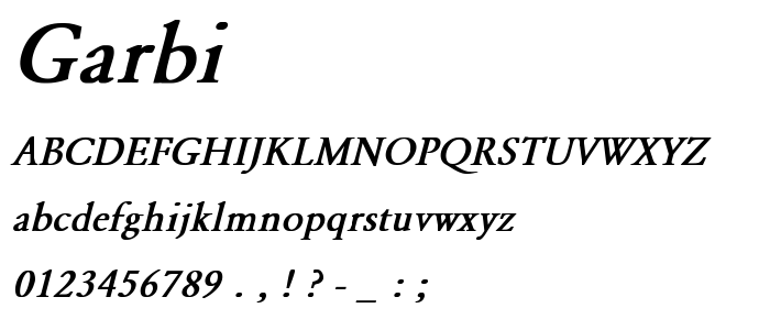 Garbi font