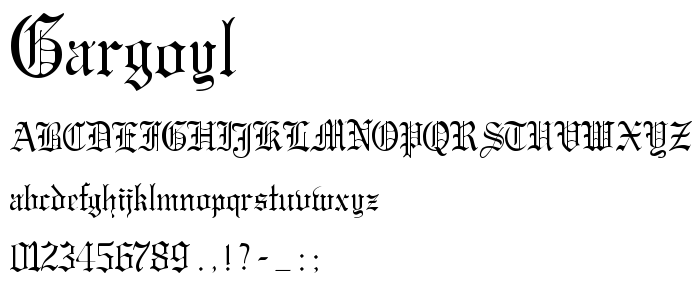 Gargoyl font