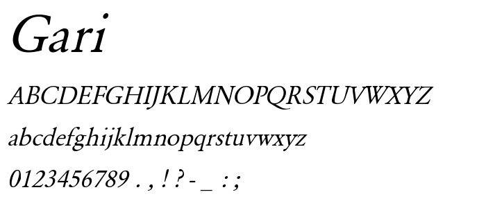 Gari font