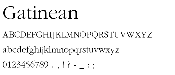 Gatinean font