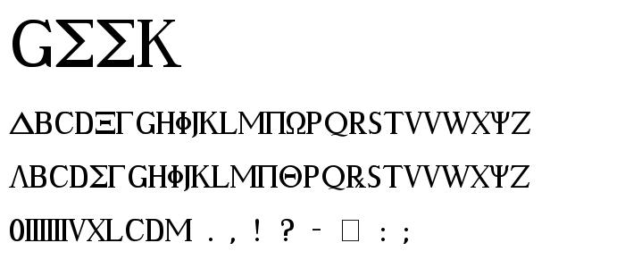 Geek font