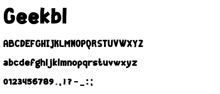 Geekbl font