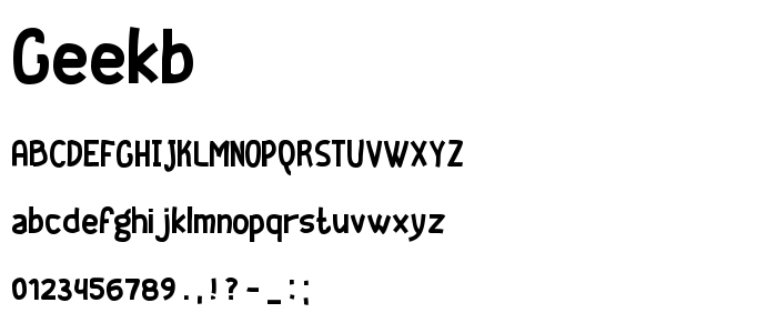 Geekb font