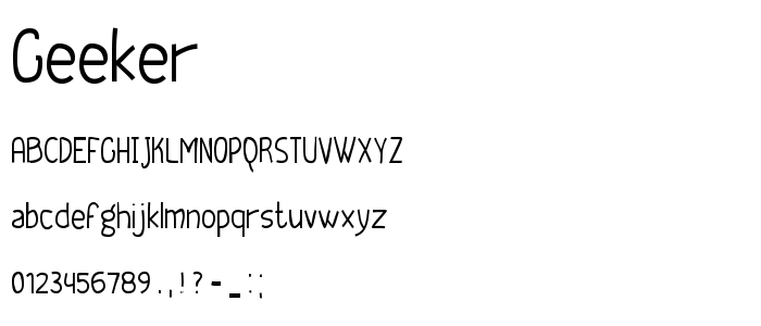 Geeker font