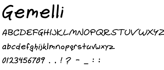 Gemelli font