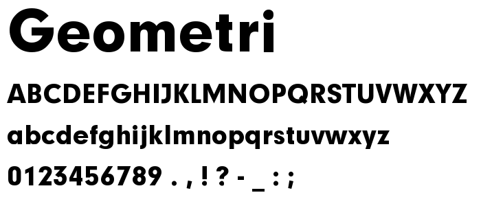 Geometri font