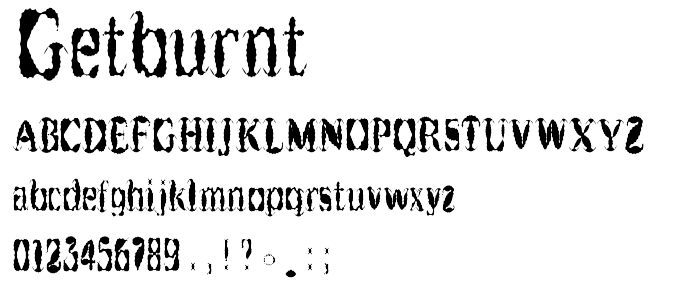 Getburnt font