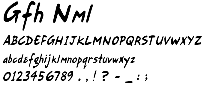 Gfh_Nml font
