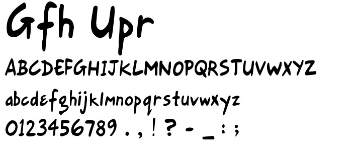 Gfh_Upr font