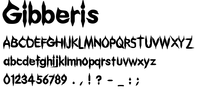 Gibberis font