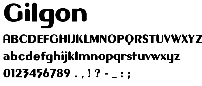 Gilgon font
