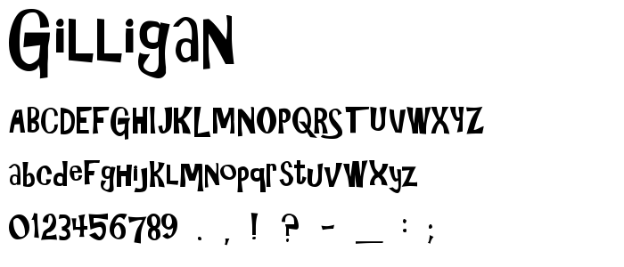 Gilligan font