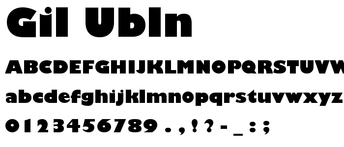 Gil_Ubln font