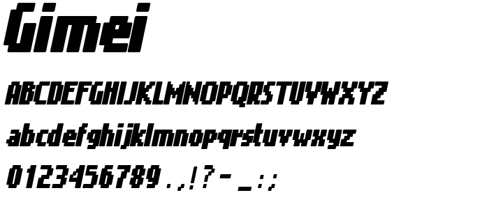 Gimei font