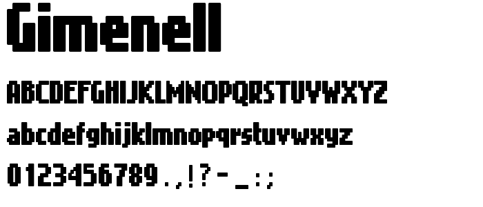 Gimenell font