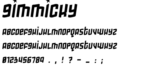 Gimmicky font